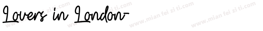 Lovers in London字体转换